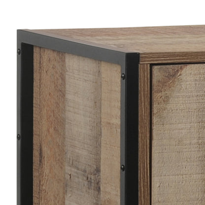 TV Cabinet with 2 Storage Drawers Cabinet Natural Wood Like Particle board Entertainment Unit in Oak colour-Entertainment Unit-PEROZ Accessories