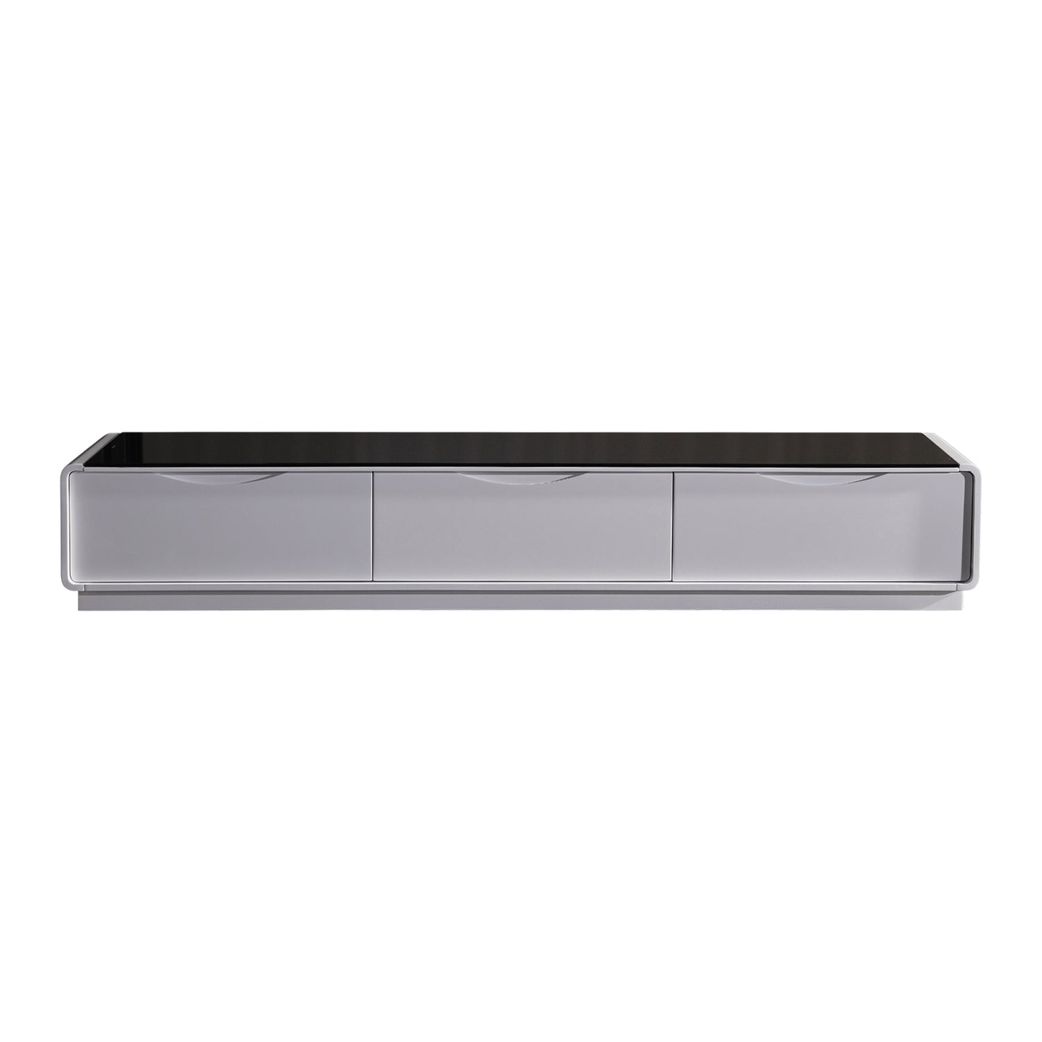 TV Cabinet with 3 Storage Drawers With High Glossy Assembled Entertainment Unit in Black &amp; White colour-Entertainment Unit-PEROZ Accessories