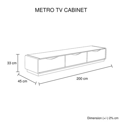TV Cabinet with 3 Storage Drawers With High Glossy Assembled Entertainment Unit in Black &amp; White colour-Entertainment Unit-PEROZ Accessories