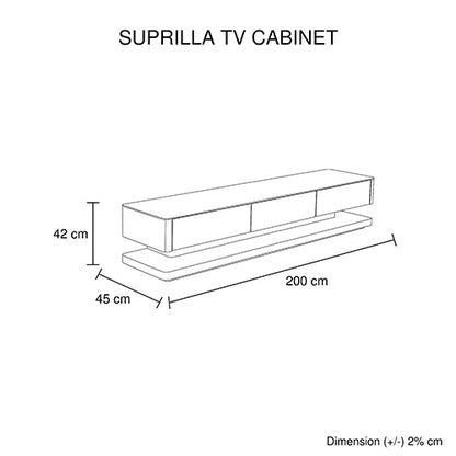 TV Cabinet with 3 Storage Drawers With High Glossy Assembled Entertainment Unit in Black colour-Entertainment Unit-PEROZ Accessories