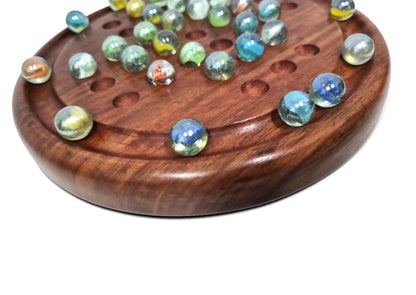 Wooden Solitaire Game - Marble balls-Gift &amp; Novelty &gt; Games-PEROZ Accessories