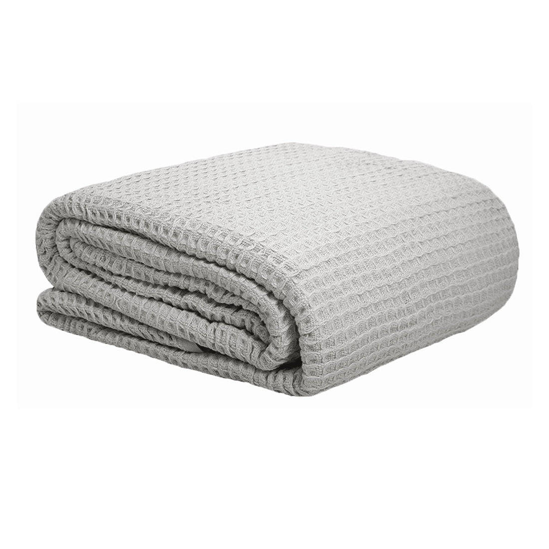 Cotton Waffle Blanket Silver Queen-Home &amp; Garden &gt; Bedding-PEROZ Accessories