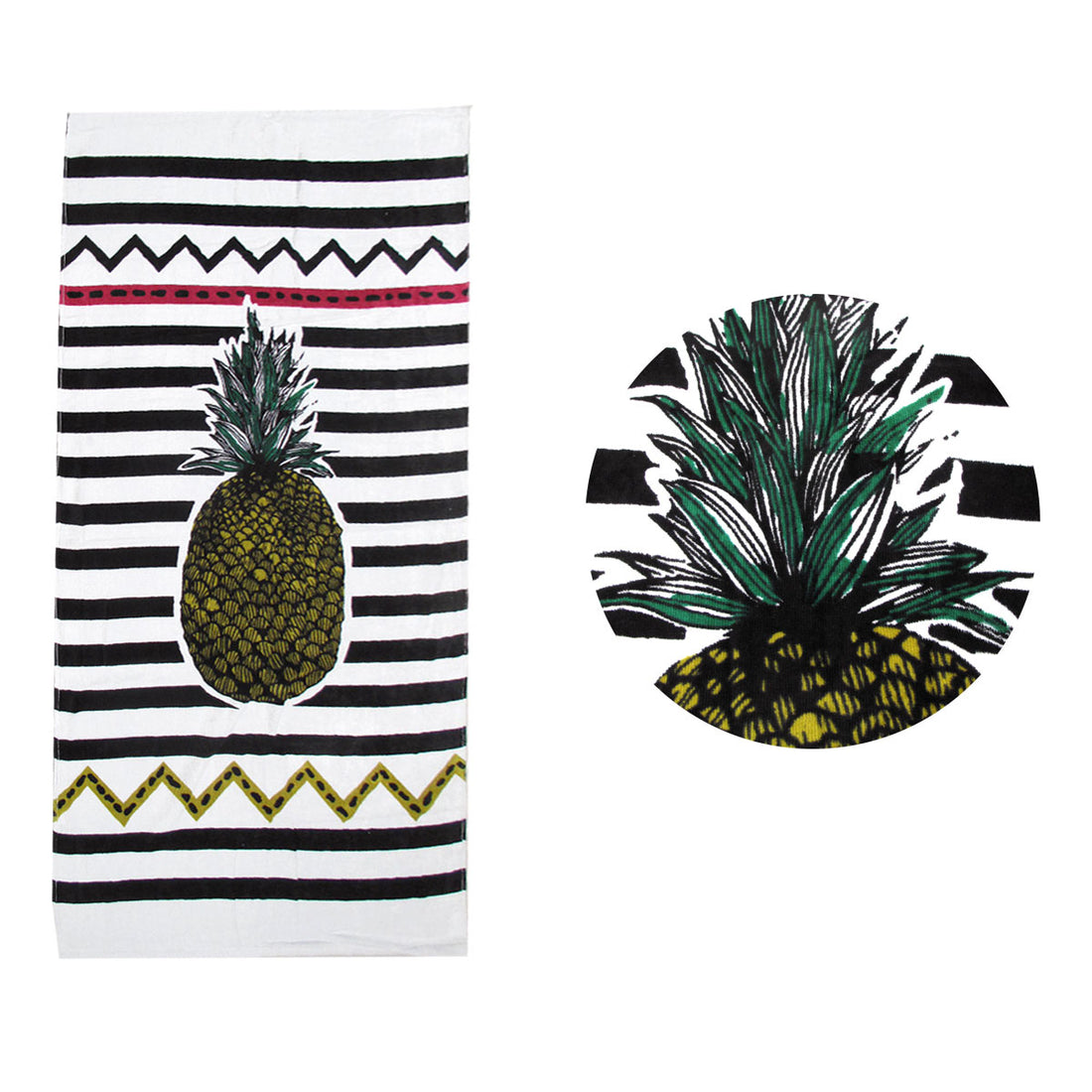 The Gaint Pineapple Cotton Beach Towel-Home &amp; Garden &gt; Bathroom Accessories-PEROZ Accessories