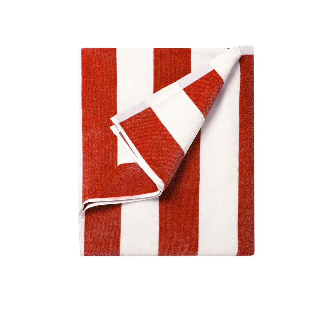 400GSM Cabana Stripe Cotton Polyester Beach Towel Red-Home &amp; Garden &gt; Bathroom Accessories-PEROZ Accessories