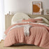 Vintage Design Homewares 3 Piece Hugo Cotton Gauze Quilted Comforter Set Clay Queen-Home & Garden > Bedding-PEROZ Accessories