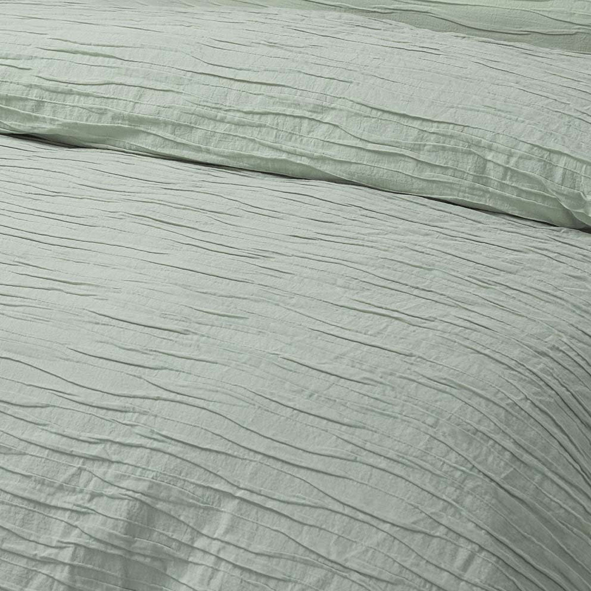 Vintage Design Homewares Malvern Sage Cotton Quilt Cover Set Queen-Home &amp; Garden &gt; Bedding-PEROZ Accessories
