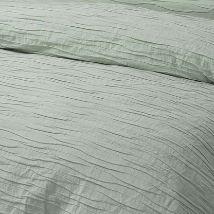 Vintage Design Homewares Malvern Sage Cotton Quilt Cover Set Queen-Home &amp; Garden &gt; Bedding-PEROZ Accessories