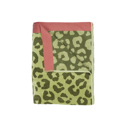 Bedding House Wildcat Green Cotton Velour Beach Towel-Home &amp; Garden &gt; Bedding-PEROZ Accessories