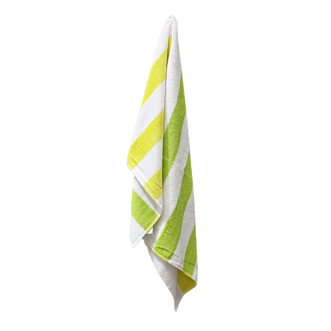 J.Elliot Home 400GSM Premium Cotton Reversible Striped Beach Towel 76 x 152 cm Lime Green-Home &amp; Garden &gt; Bathroom Accessories-PEROZ Accessories