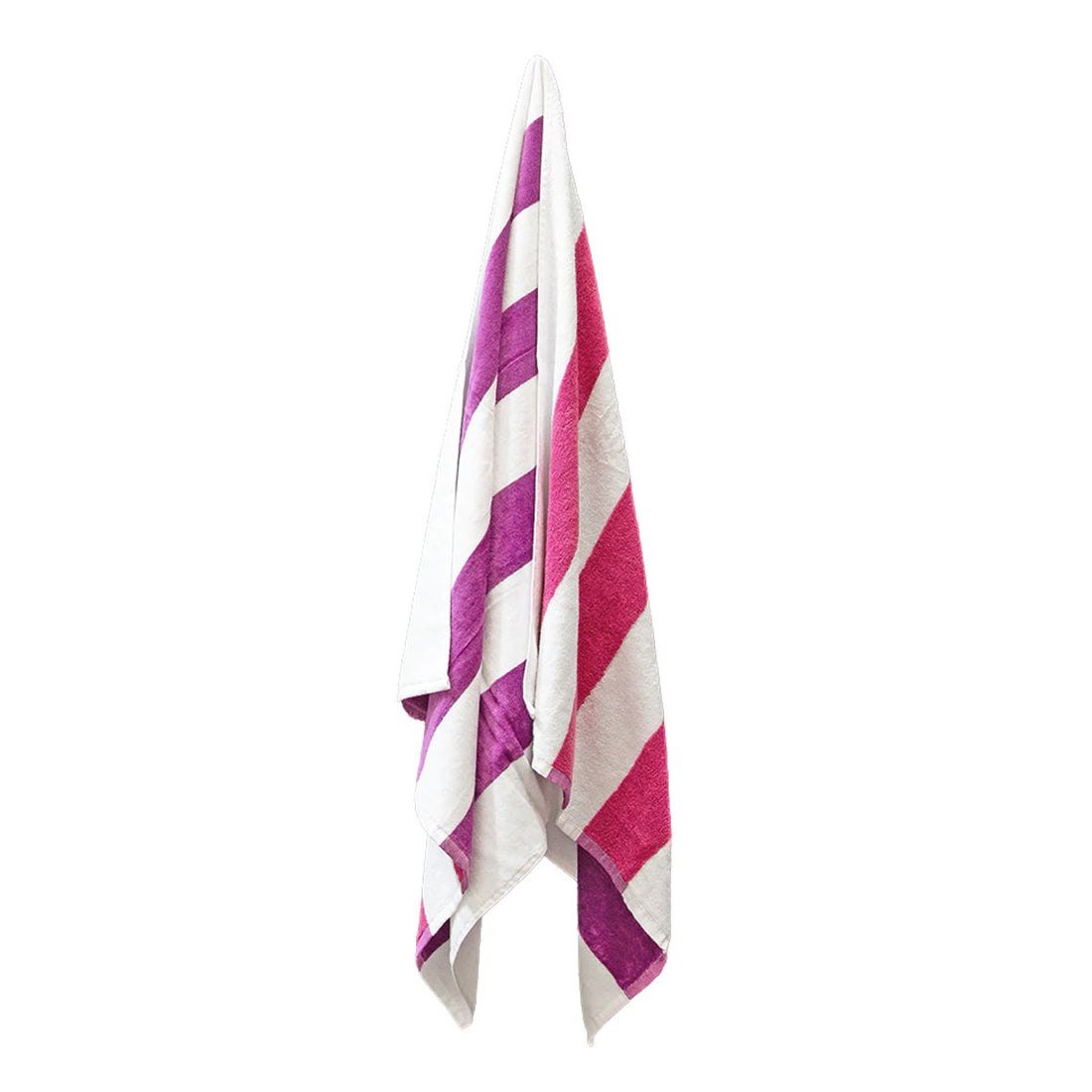 J.Elliot Home 400GSM Premium Cotton Reversible Striped Beach Towel 76 x 152 cm Pink Purple-Home &amp; Garden &gt; Bathroom Accessories-PEROZ Accessories