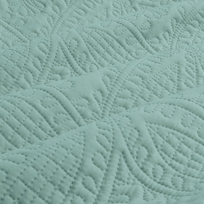 Ardor Eddison Bluestone Light Quilted Embossed Quilt Cover Set King-Home &amp; Garden &gt; Bedding-PEROZ Accessories