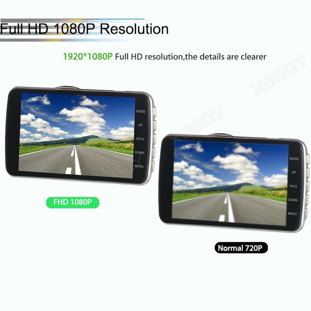 1080P Car Dash Camera Dual Front and Rear Video DVR Recorder Night Vision Kit-Auto Accessories-PEROZ Accessories
