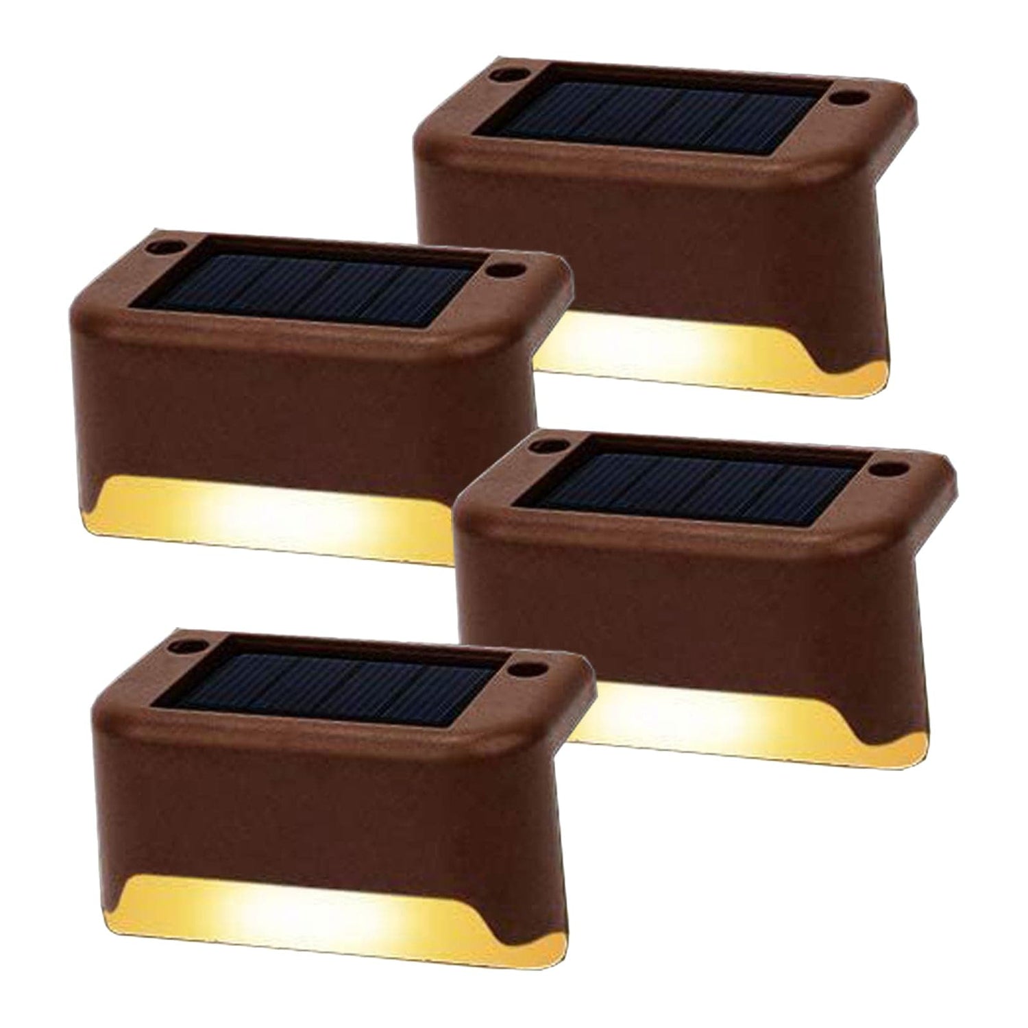 4 Pack SolarPower Deck Lights Outdoor Step Lights Waterproof LED lights-Home &amp; Garden &gt; Garden Lights-PEROZ Accessories
