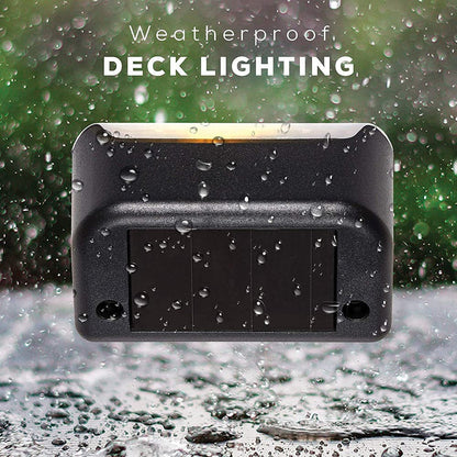 4 Pack SolarPower Deck Lights Outdoor Step Lights Waterproof LED lights-Home &amp; Garden &gt; Garden Lights-PEROZ Accessories