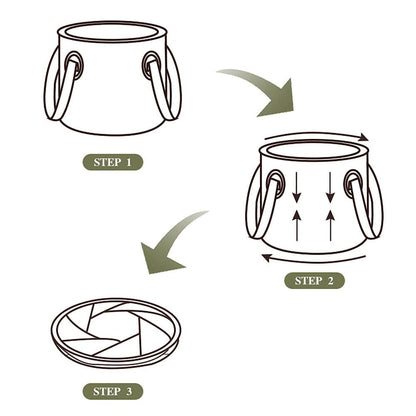 13L Travel Camping Folding Bucket Portable Barbecue Picnic Storage Fishing Bucket-Outdoor &gt; Camping-PEROZ Accessories