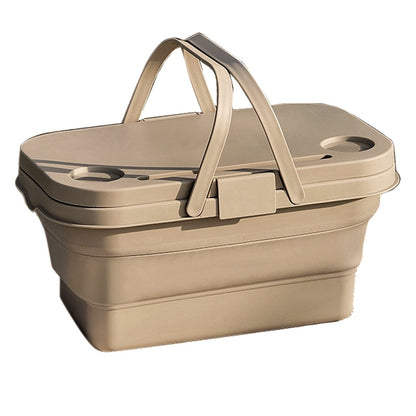 3 In 1 Folding Camping Storage Box Outdoor Food Fruit Container Picnic Table Basket-Outdoor &gt; Picnic-PEROZ Accessories