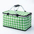 Collapsible Outdoor Camping Portable Insulated Picnic Basket Camping Picnic Ice Pack(Green Grid)-Outdoor > Picnic-PEROZ Accessories