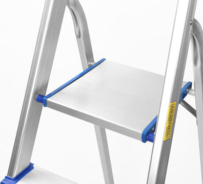 4 Step Ladder Multi Purpose Foldable Folding Aluminium Home Office Shop-Home &amp; Garden-PEROZ Accessories