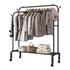 Double Clothes Rack Steel Garment Coat Hanger Stand Closet Shoes Storage Shelf-Home & Garden > Storage-PEROZ Accessories