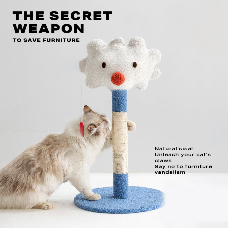 Cute emoticon cat scratching post toy cat tree-Cat Trees-PEROZ Accessories