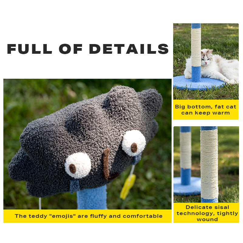Cute emoticon cat scratching post toy cat tree-Cat Trees-PEROZ Accessories