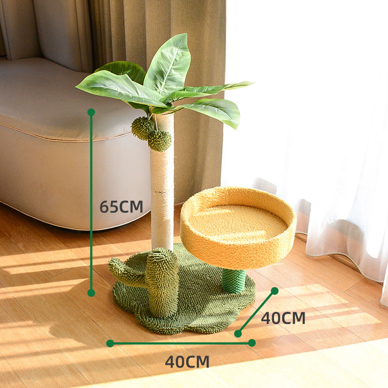 Coconut Cat Tree Tower Scratching Post Toys-Cat Trees-PEROZ Accessories