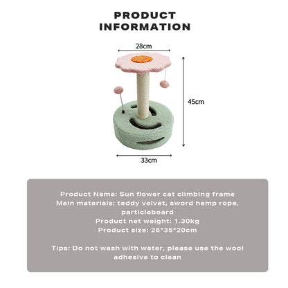 Pinkflower Cat Tree Tower Scratcher Toys-Cat Trees-PEROZ Accessories