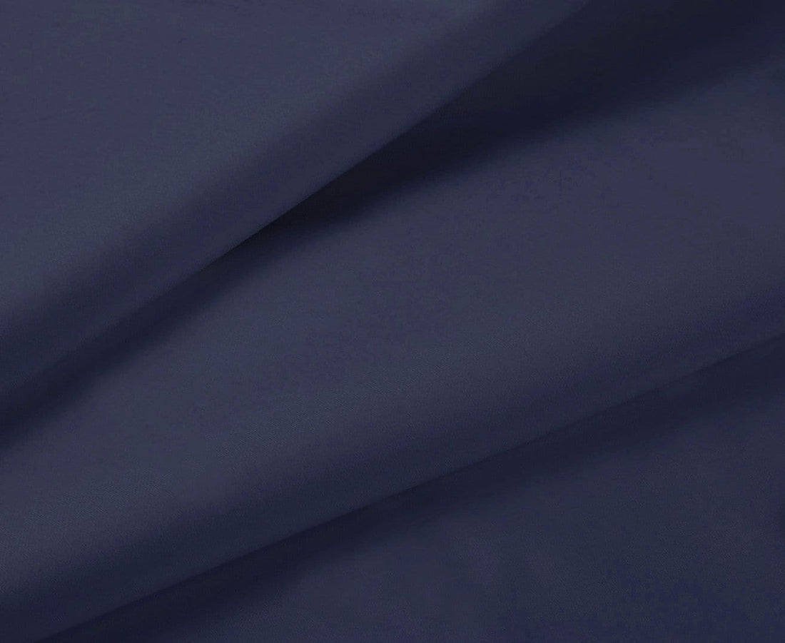 1000TC Ultra Soft Fitted Sheet &amp; 2 Pillowcases Set - Double Size Bed - Midnight Blue-Home &amp; Garden &gt; Bedding-PEROZ Accessories