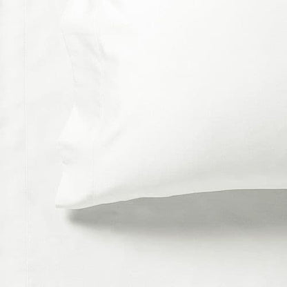 1000TC Ultra Soft Double Size Bed White Flat &amp; Fitted Sheet Set-Home &amp; Garden &gt; Bedding-PEROZ Accessories