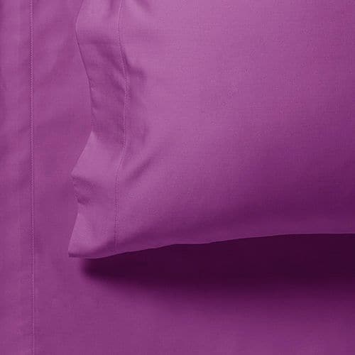 1000TC Ultra Soft Double Size Bed Purple Flat &amp; Fitted Sheet Set-Home &amp; Garden &gt; Bedding-PEROZ Accessories