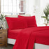 1000TC Ultra Soft Double Size Bed Red Flat & Fitted Sheet Set-Home & Garden > Bedding-PEROZ Accessories