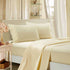 1000TC Ultra Soft Double Size Bed Yellow Cream Flat & Fitted Sheet Set-Home & Garden > Bedding-PEROZ Accessories