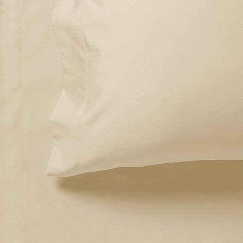 1000TC Ultra Soft Double Size Bed Yellow Cream Flat &amp; Fitted Sheet Set-Home &amp; Garden &gt; Bedding-PEROZ Accessories