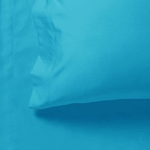 1000TC Ultra Soft Double Size Bed Light Blue Flat &amp; Fitted Sheet Set-Home &amp; Garden &gt; Bedding-PEROZ Accessories