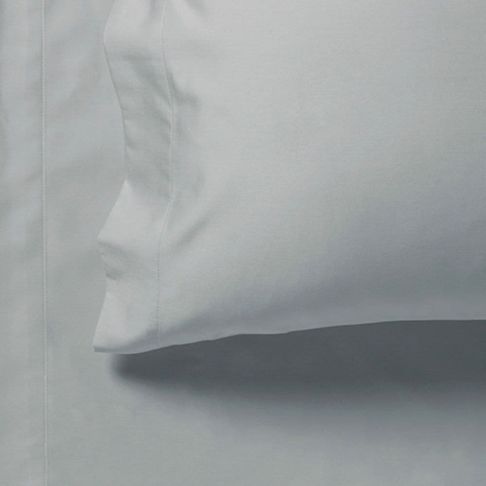 1000TC Double Size Bed Soft Flat &amp; Fitted Sheet Set Silver-Home &amp; Garden &gt; Bedding-PEROZ Accessories