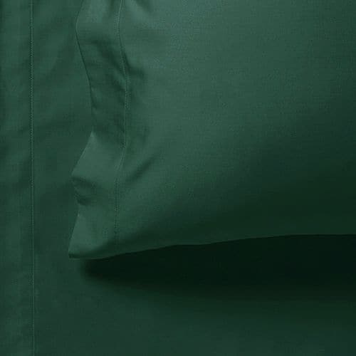 1000TC Ultra Soft Double Size Bed Dark Green Flat &amp; Fitted Sheet Set-Home &amp; Garden &gt; Bedding-PEROZ Accessories