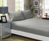 1000TC Ultra Soft Fitted Sheet & 2 Pillowcases Set - King Size Bed - Grey-Home & Garden > Bedding-PEROZ Accessories