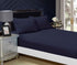 1000TC Ultra Soft Fitted Sheet & 2 Pillowcases Set - King Size Bed - Midnight Blue-Home & Garden > Bedding-PEROZ Accessories