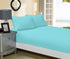 1000TC Ultra Soft Fitted Sheet & 2 Pillowcases Set - King Size Bed - Aqua-Home & Garden > Bedding-PEROZ Accessories