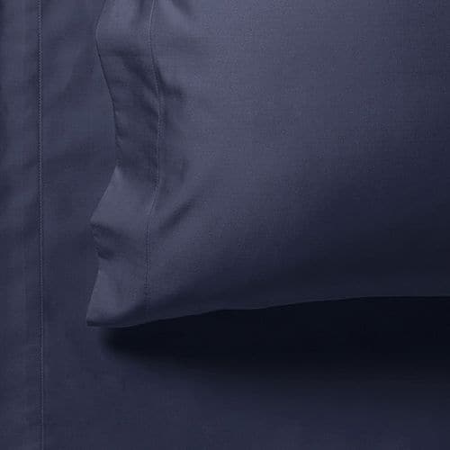 1000TC Ultra Soft King Size Bed Midnight Blue Flat &amp; Fitted Sheet Set-Home &amp; Garden &gt; Bedding-PEROZ Accessories