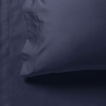 1000TC Ultra Soft King Size Bed Midnight Blue Flat &amp; Fitted Sheet Set-Home &amp; Garden &gt; Bedding-PEROZ Accessories