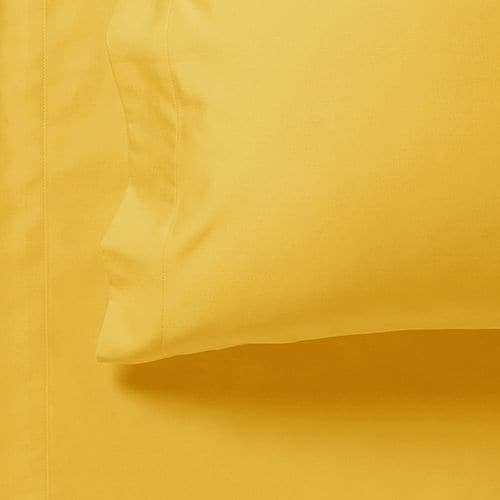 1000TC Ultra Soft King Size Bed Yellow Flat &amp; Fitted Sheet Set-Home &amp; Garden &gt; Bedding-PEROZ Accessories
