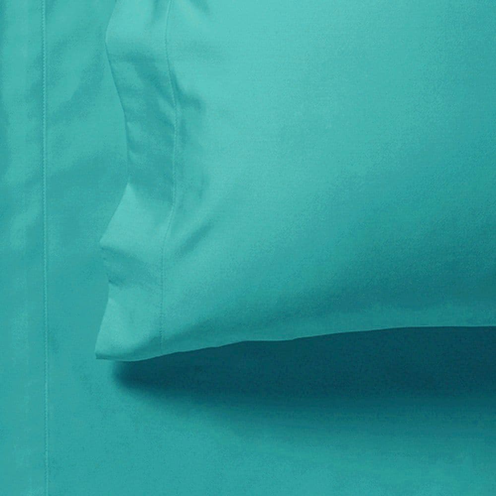 1000TC Ultra Soft Fitted Sheet &amp; Pillowcase Set - King Single Size Bed - Teal-Home &amp; Garden &gt; Bedding-PEROZ Accessories