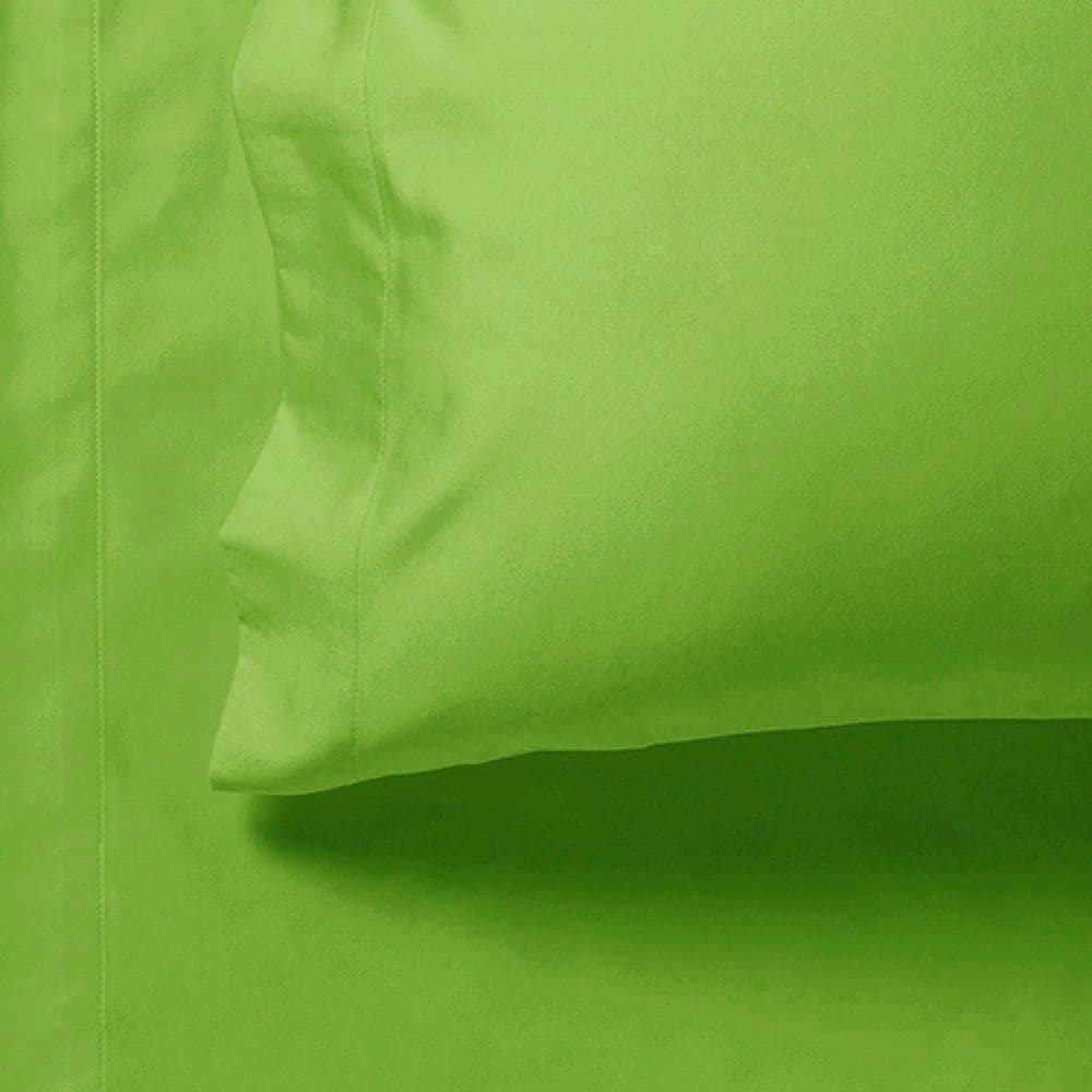 1000TC Ultra Soft Fitted Sheet &amp; Pillowcase Set - King Single Size Bed - Green-Home &amp; Garden &gt; Bedding-PEROZ Accessories