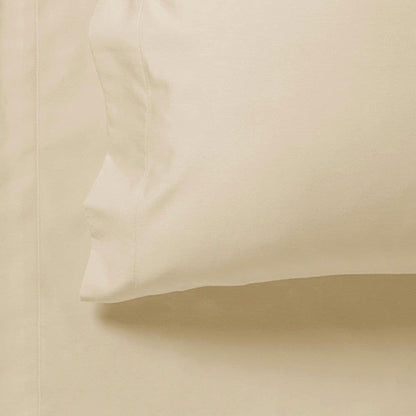 1000TC Ultra Soft Fitted Sheet &amp; Pillowcase Set - King Single Size Bed - Beige-Home &amp; Garden &gt; Bedding-PEROZ Accessories