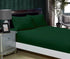 1000TC Ultra Soft Fitted Sheet & 2 Pillowcases Set - Queen Size Bed - Dark Green-Home & Garden > Bedding-PEROZ Accessories