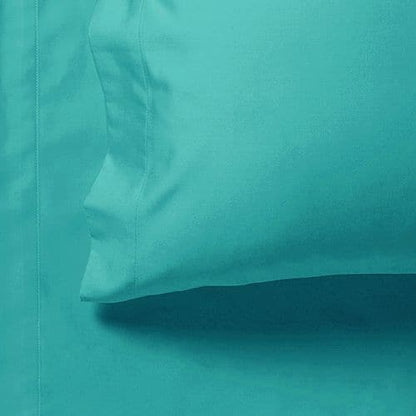 1000TC Ultra Soft Queen Size Bed Teal Flat &amp; Fitted Sheet Set-Home &amp; Garden &gt; Bedding-PEROZ Accessories