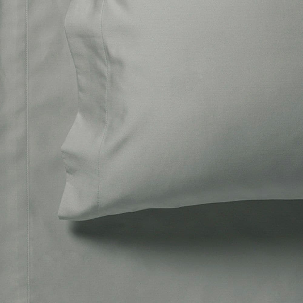 1000TC Ultra Soft Fitted Sheet &amp; Pillowcase Set - Single Size Bed -Grey-Home &amp; Garden &gt; Bedding-PEROZ Accessories