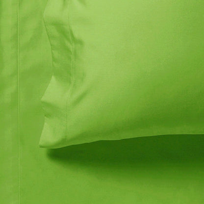 1000TC Ultra Soft Fitted Sheet &amp; Pillowcase Set - Single Size Bed - Green-Home &amp; Garden &gt; Bedding-PEROZ Accessories