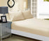 1000TC Ultra Soft Fitted Sheet & 2 Pillowcases Set - Super King Size Bed - Beige-Home & Garden > Bedding-PEROZ Accessories